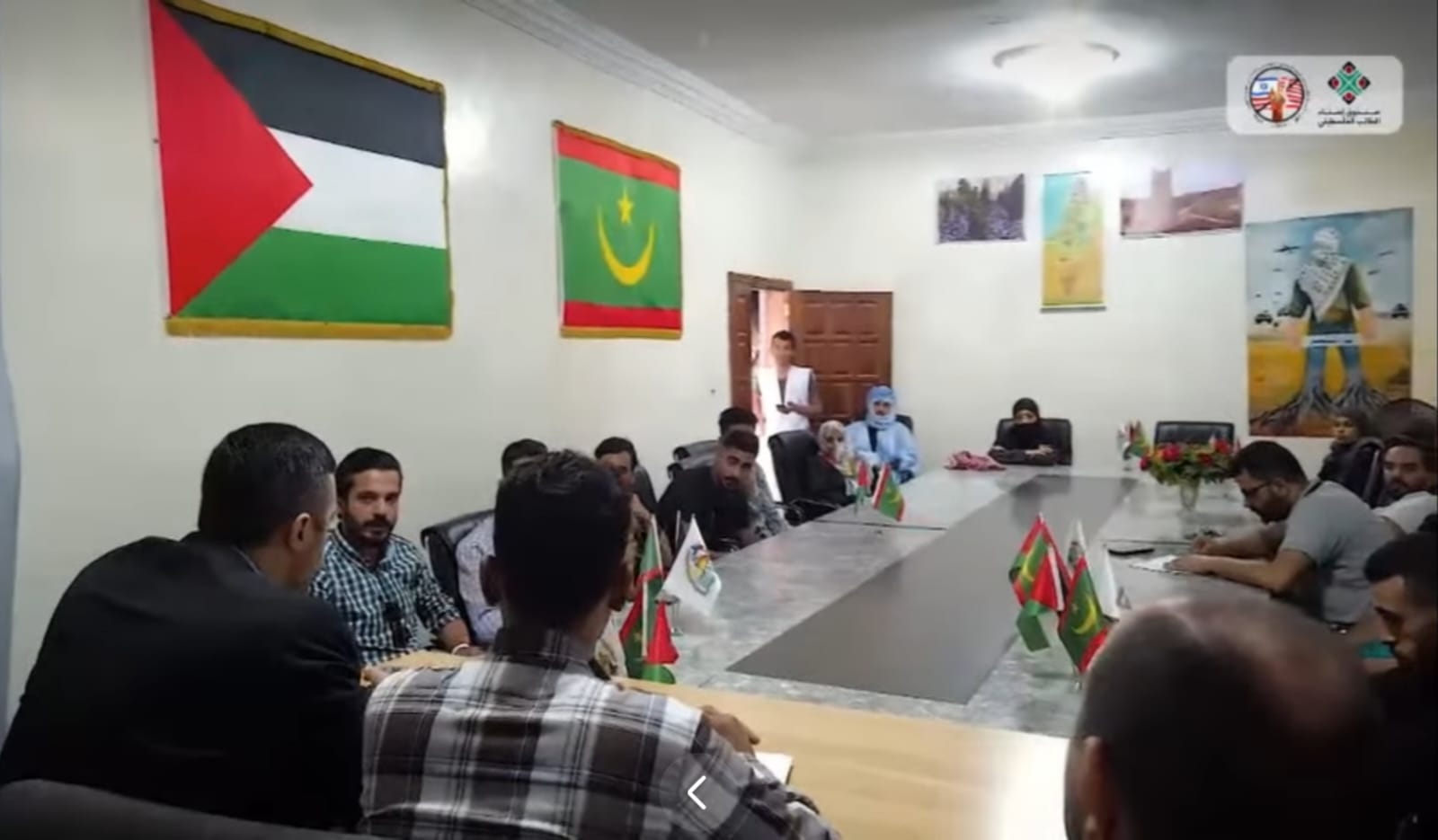 Isnad Foundation in Mauritania organizes a meeting with Palestinian students and provides them with financial scholarships
